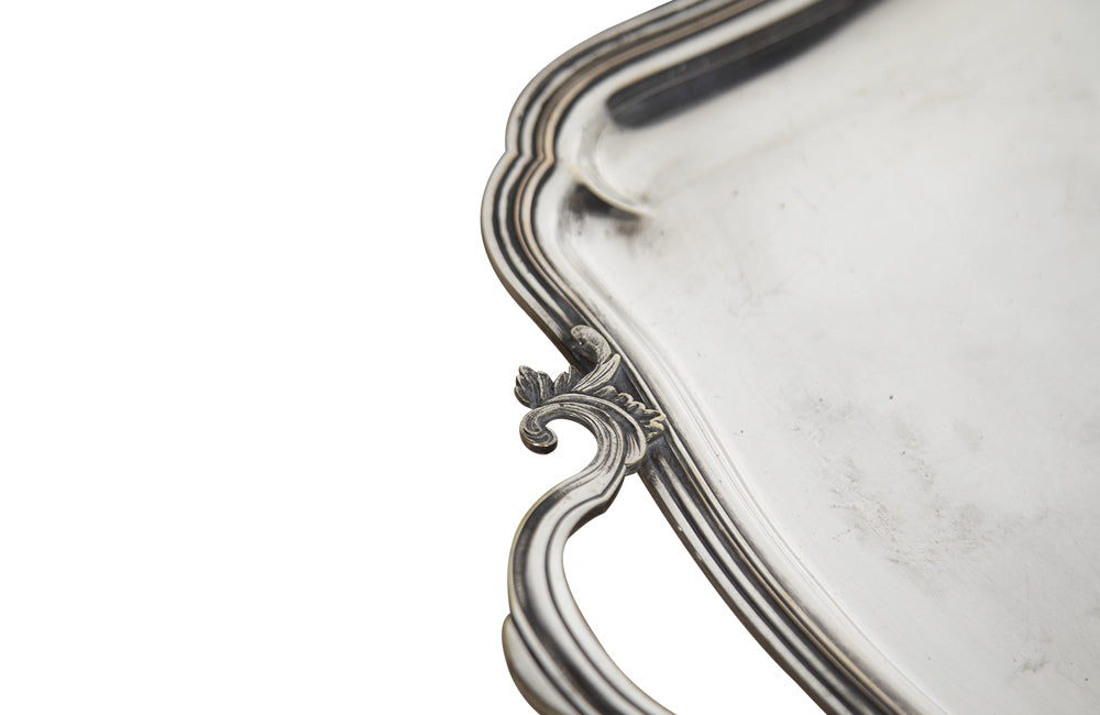 SILVER PLATE ROCOCO REVIVAL TRAY