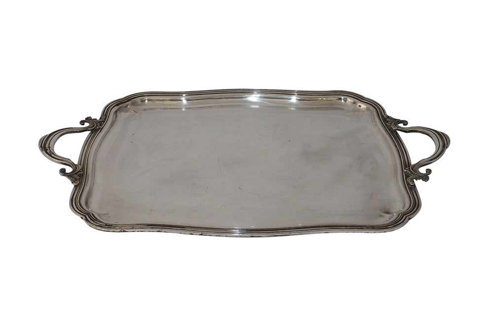 SILVER PLATE ROCOCO REVIVAL TRAY