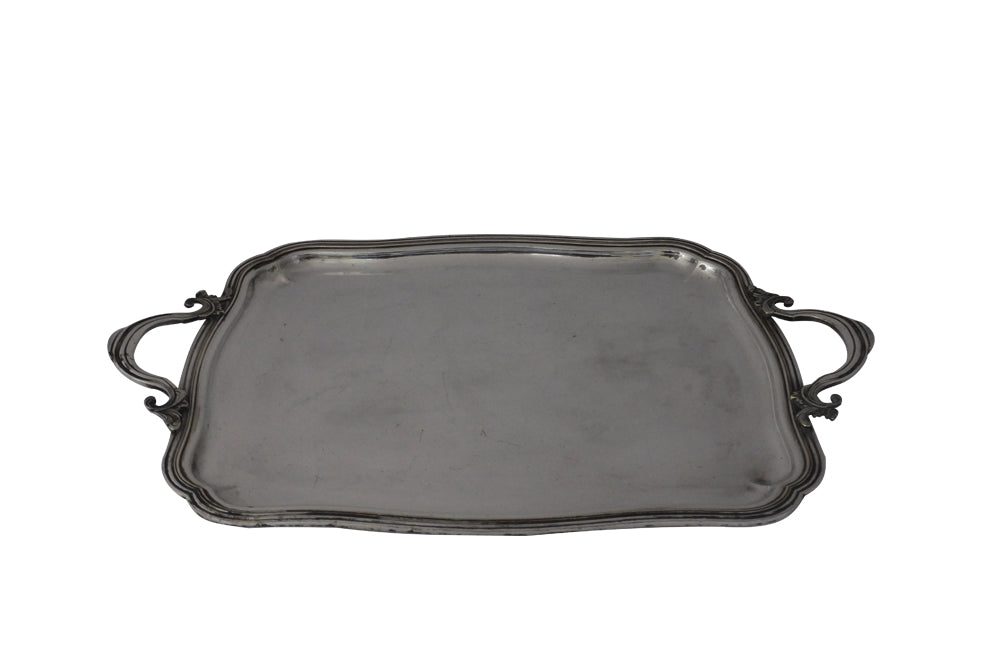 SILVER PLATE ROCOCO REVIVAL TRAY
