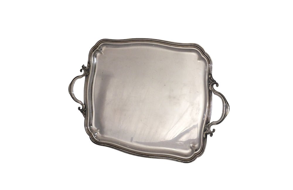 SILVER PLATE ROCOCO REVIVAL TRAY