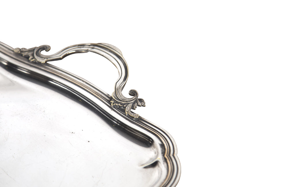 SILVER PLATE ROCOCO REVIVAL TRAY