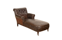 English 19th Century Buttoned Daybed - Antique Daybed - English Antique Daybed – Daybed - Leather Daybed - AD & PS Antiques