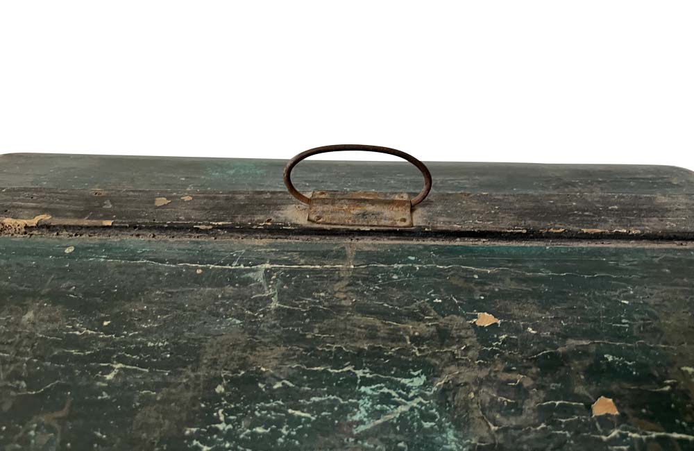 French 19th century Painted Marriage Box - Painted Coffer - Decorative Accessories - French Antiques - Folk Art - Storage Furniture - Decorative Boxes - AD & PS Antiques