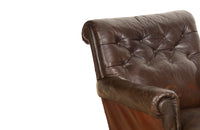 English 19th Century Buttoned Daybed - Antique Daybed - English Antique Daybed – Daybed - Leather Daybed - AD & PS Antiques