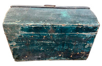 French 19th century Painted Marriage Box - Painted Coffer - Decorative Accessories - French Antiques - Folk Art - Storage Furniture - Decorative Boxes - AD & PS Antiques