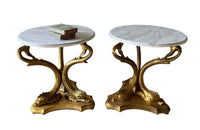 Pair Of Dolphin Side Tables - Italian Decorative Antiques - Mid Century Furniture - Side Tables - End Tables - Pair of Nightstands - Bedside Tables - Decorative Antiques - Tables - Antique Shops tetbury - AD & PS Antiques