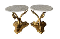 Pair Of Dolphin Side Tables - Italian Decorative Antiques - Mid Century Furniture - Side Tables - End Tables - Pair of Nightstands - Bedside Tables - Decorative Antiques - Tables - Antique Shops tetbury - AD & PS Antiques