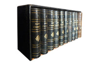 SET OF SMALL LEATHER FAUX BOOK FILES