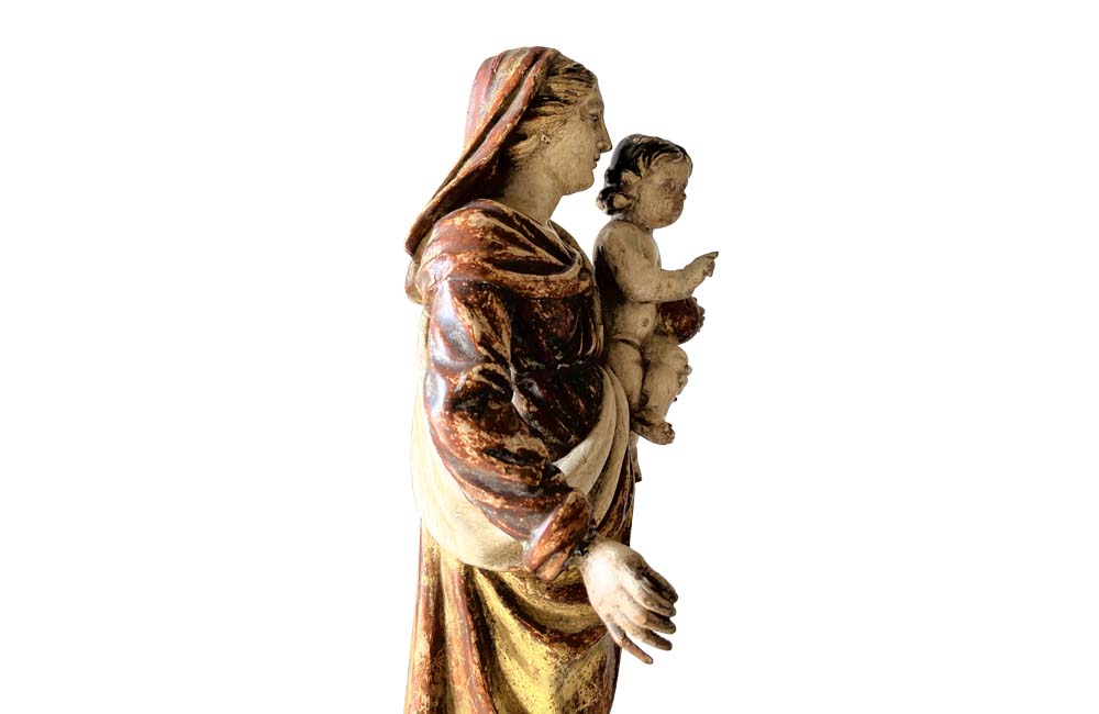 19th Century Carved Madonna And Child - French Decorative Antiques - Decorative Accessories - Antique Art - Antique Sculpture - Decorative Antiques - Religious Antiques - Antique Shops Tetbury - AD & PS Antiques