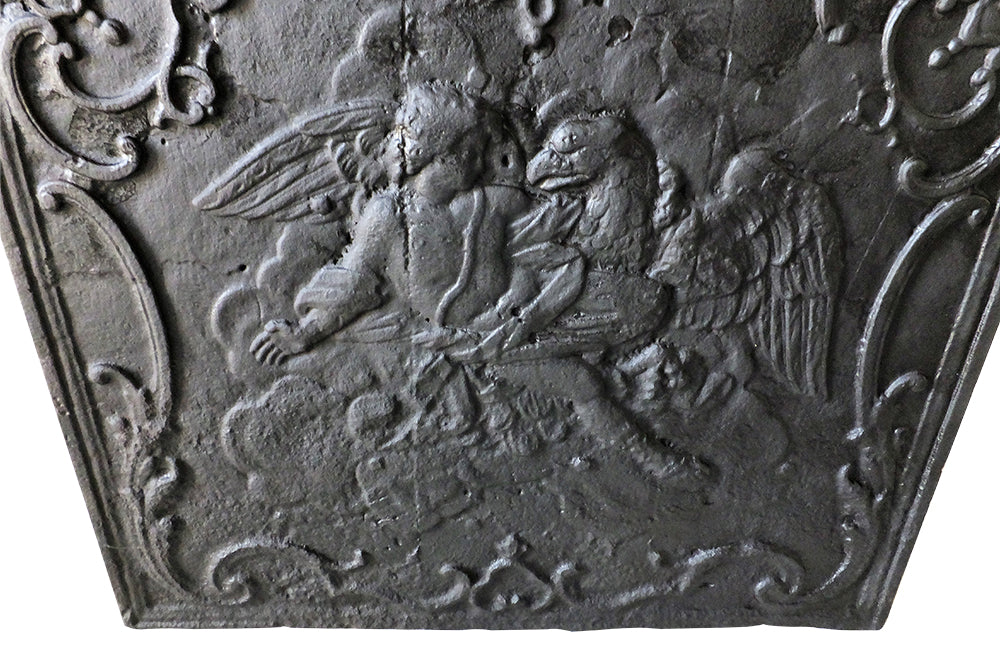 Neo-Classical Cast Iron Fireback 18th Century - French Antiques -Antique Firebacks - Fireplace Accessories - Decorative Accessories - AD & PS Antiques