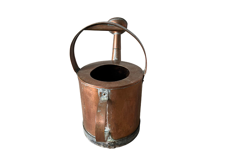 19th Century French Copper Watering Can - French Garden Antiques - Garden Antiques - Decorative Accessories - Garden Accessories - Watering Can - Copper Antiques - French Garden - Antique Shops Tetbury - adpsantiques - AD & PS Antiques