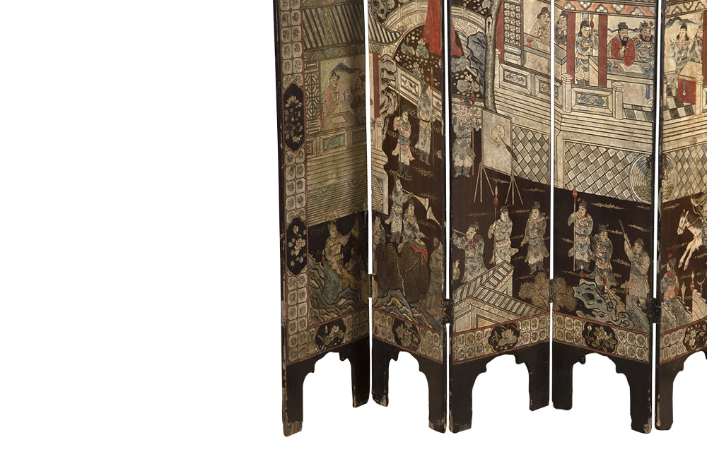 19th Century Chinese Coromandel Folding Screen - Antique Screen - Decorative Antiques - Decorative Antique Furniture - AD & PS Antiques