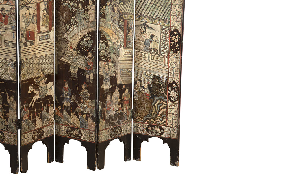 19th Century Chinese Coromandel Folding Screen - Antique Screen - Decorative Antiques - Decorative Antique Furniture - AD & PS Antiques