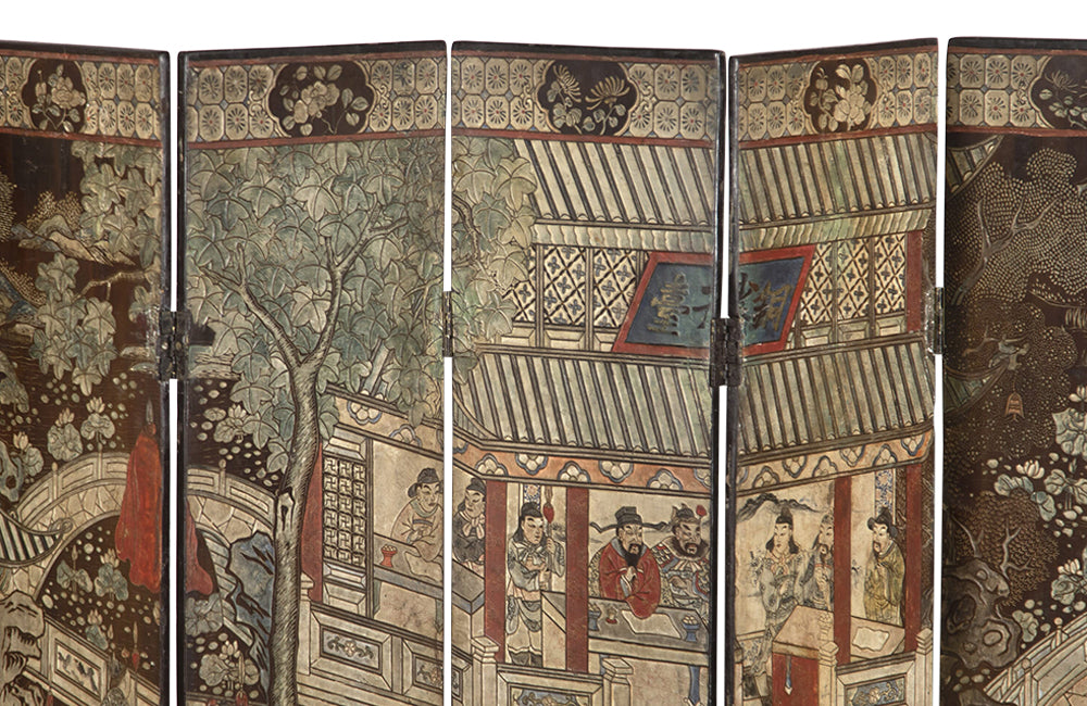 19th Century Chinese Coromandel Folding Screen - Antique Screen - Decorative Antiques - Decorative Antique Furniture - AD & PS Antiques
