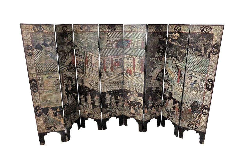 19th Century Chinese Coromandel Folding Screen - Antique Screen - Decorative Antiques - Decorative Antique Furniture - AD & PS Antiques