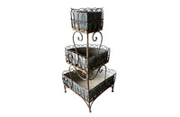 19th Century French Wirework Iron Plant Stand - French Garden Antiques - French Iron Corner Plant Stand -  Garden Antiques - French Antiques - Antique Plant Stand - AD & PS Antiques