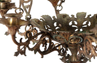 French neogothic revival chandelier - Ecclesiastic hanging light - candle lighting – chandelier - antique lighting - antique chandelier - french antiques - AD & PS Antiques