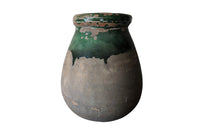 GREEN GLAZED BIOT JARRE