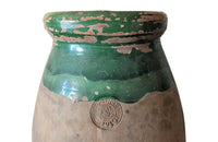 GREEN GLAZED BIOT JARRE