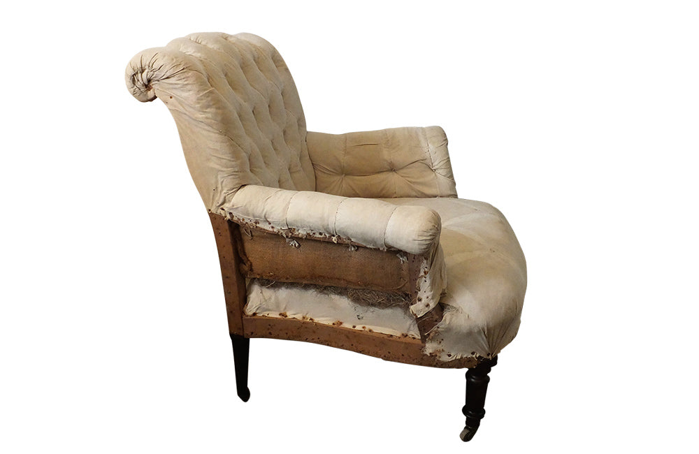 19th Century Scroll Back Buttoned Duchesse Brisee-Two Piece Daybed-Country House Antiques-French Antiques-Antique Armchair-Seating-Armchairs-Daybeds-AD & PS Antiques