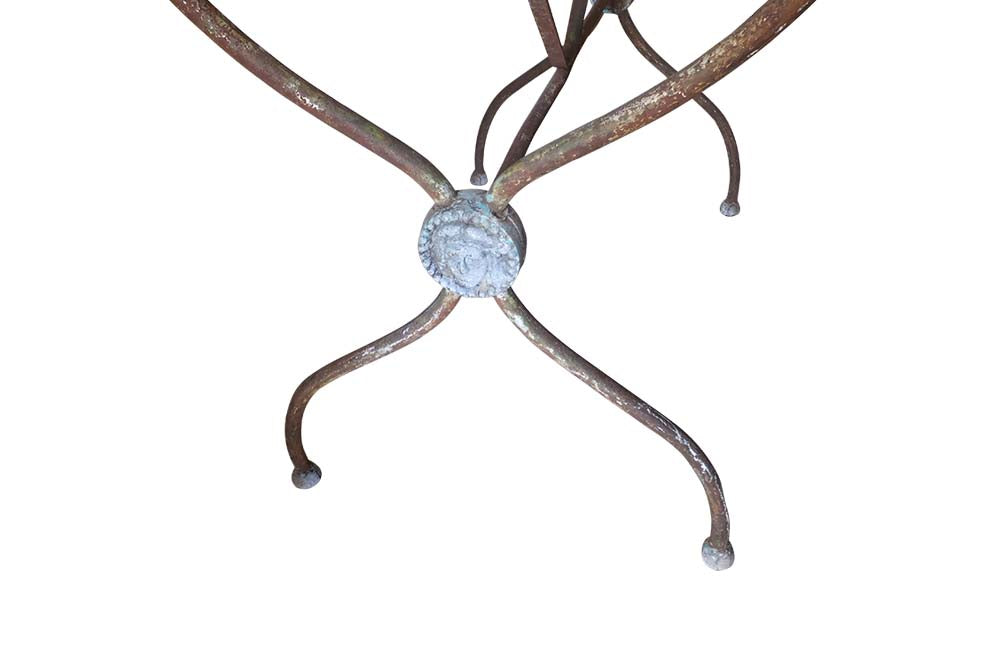 19th Century Neo-Classical Revival Bistro Table - Antique Garden Table - Garden Antiques - Antique Marble Top Table - French Antique Furniture - AD & PS Antiques