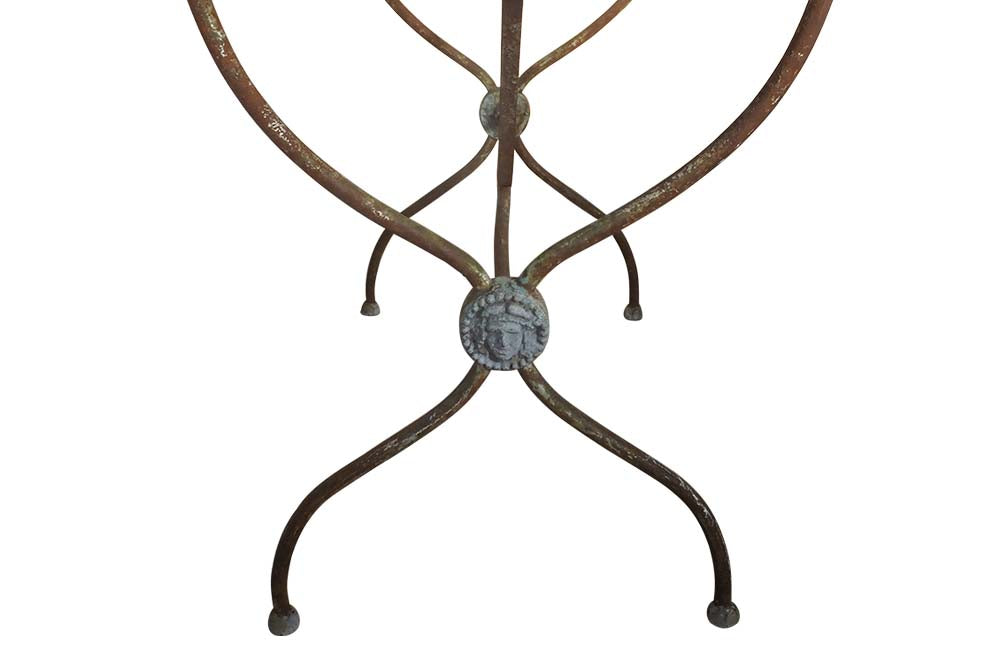 19th Century Neo-Classical Revival Bistro Table - Antique Garden Table - Garden Antiques - Antique Marble Top Table - French Antique Furniture - AD & PS Antiques