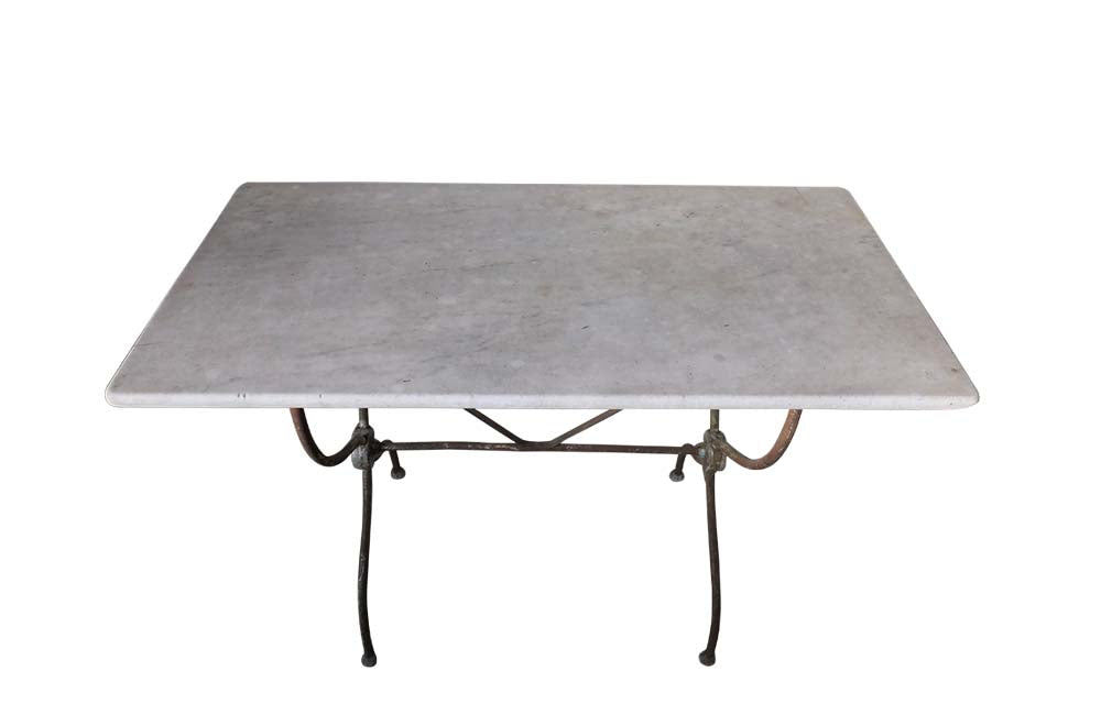 19th Century Neo-Classical Revival Bistro Table - Antique Garden Table - Garden Antiques - Antique Marble Top Table - French Antique Furniture - AD & PS Antiques