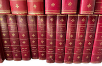 Collection Of 85 Red Leather Faux Book Files - French Decorative Accessories - Library Accessories - Bookshelves - Decorative Accessories - Leather Books - Faux Books - Storage Accessories - Antique Shops Tetbury - adpsantiques - AD & PS Antiques