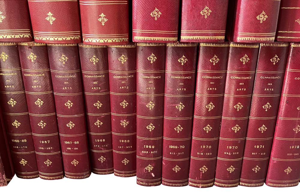 Collection Of 85 Red Leather Faux Book Files - French Decorative Accessories - Library Accessories - Bookshelves - Decorative Accessories - Leather Books - Faux Books - Storage Accessories - Antique Shops Tetbury - adpsantiques - AD & PS Antiques