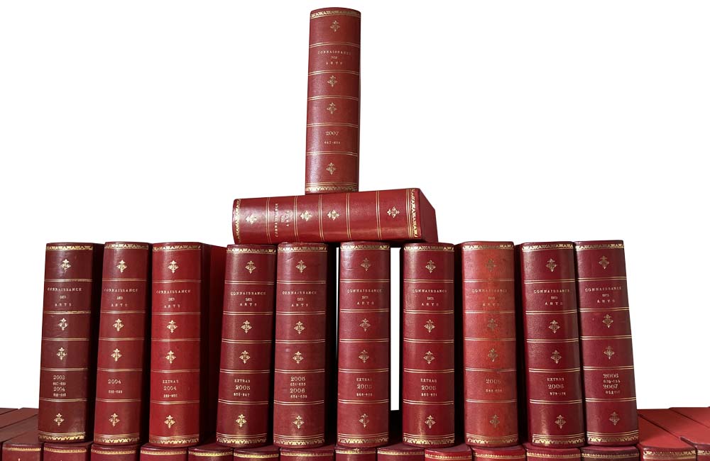 Collection Of 85 Red Leather Faux Book Files - French Decorative Accessories - Library Accessories - Bookshelves - Decorative Accessories - Leather Books - Faux Books - Storage Accessories - Antique Shops Tetbury - adpsantiques - AD & PS Antiques