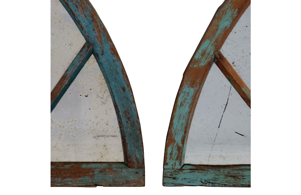 PAIR OF ARCHED MIRRORS