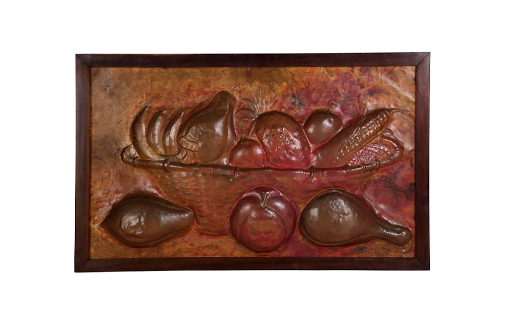 LARGE COPPER STILL-LIFE PANEL