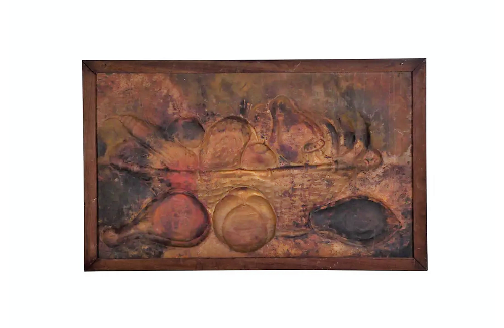 LARGE COPPER STILL-LIFE PANEL