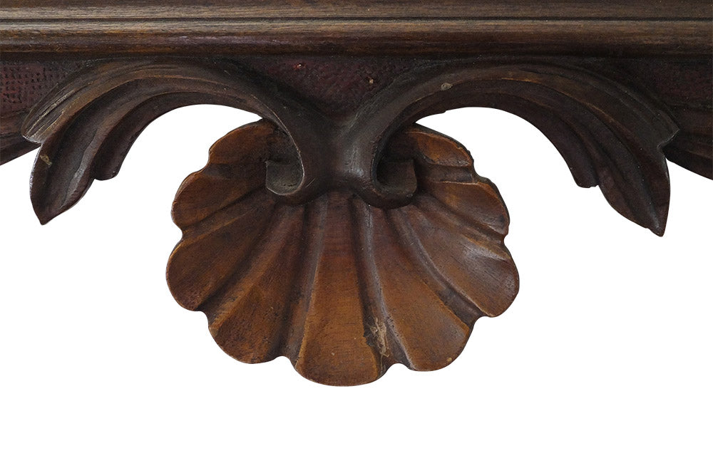 FRENCH CARVED HERALDIC MIRROR