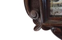 FRENCH CARVED HERALDIC MIRROR