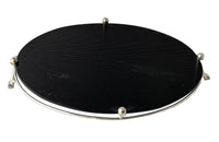 1930s silverplate & glass oval tray - vintage cocktail tray - AD & PS Antiques