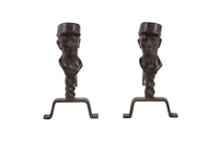 PAIR OF UNIQUE ANDIRONS