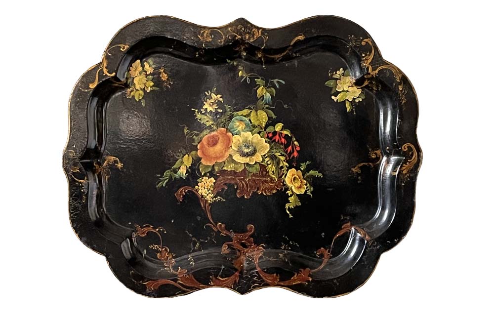 Large Napoleon III Papier Mache Tray - French Decorative Antiques - Antique Trays - French Antiques - Papier Mache - Decorative Antiques - French Antiques - Fine Antiques - Antique Shops Tetbury - adpsantiques - AD & PS Antiques
