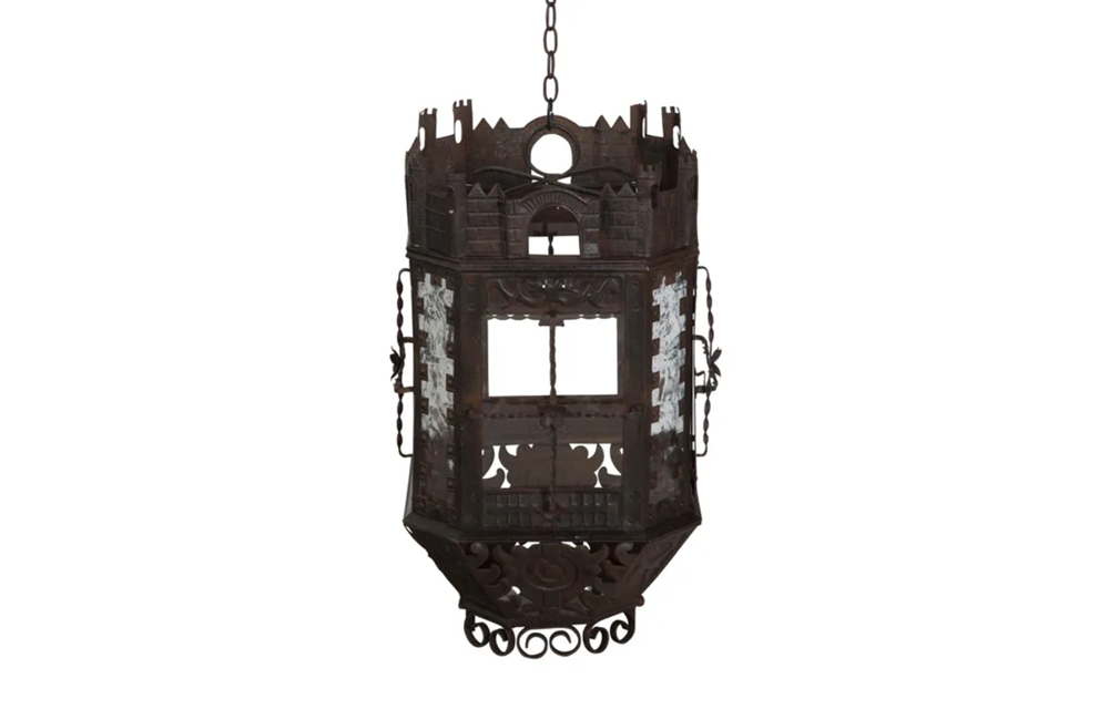 LARGE FRENCH TOLE LANTERN