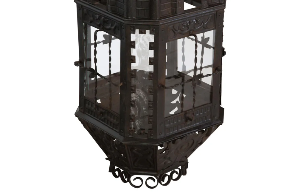 LARGE FRENCH TOLE LANTERN