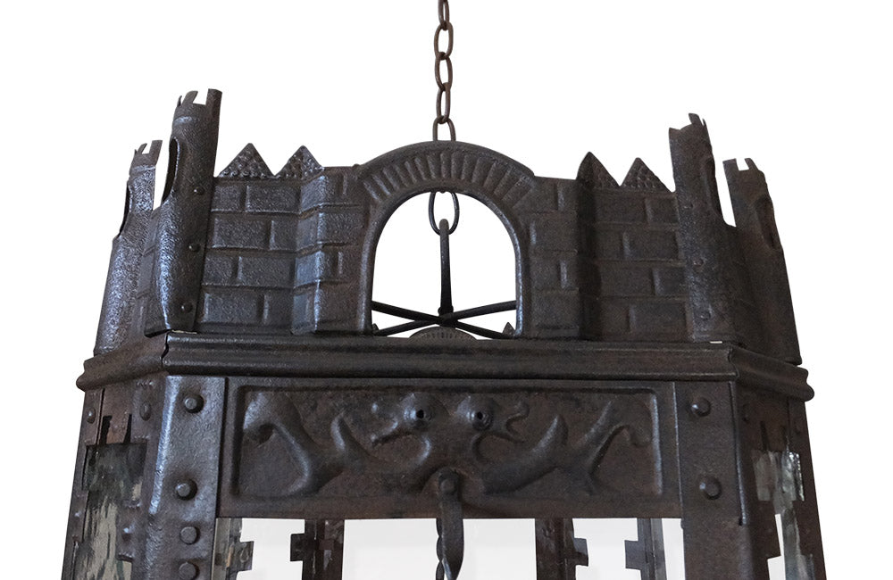 LARGE FRENCH TOLE LANTERN