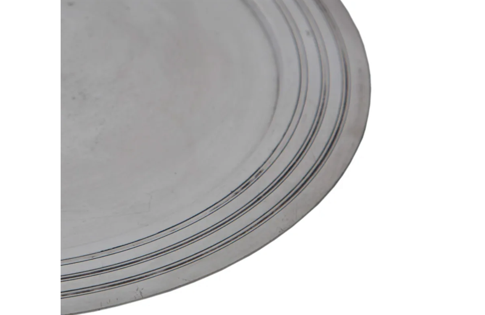 ROUND SILVERPLATE COCKTAIL TRAY