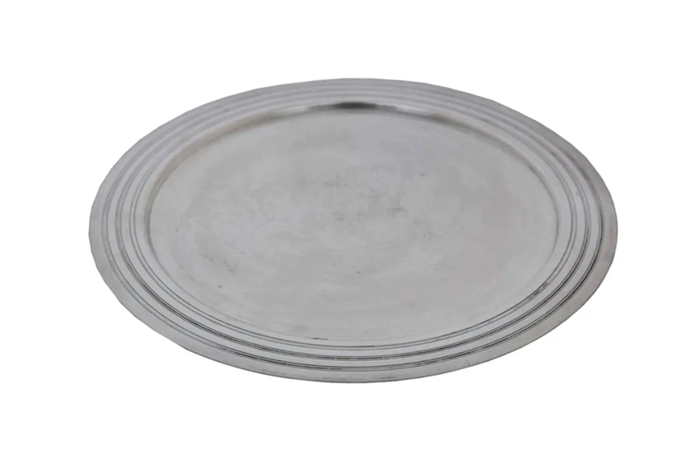 ROUND SILVERPLATE COCKTAIL TRAY