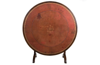 FRENCH LEATHER TOP VINEYARD TABLE