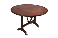 FRENCH LEATHER TOP VINEYARD TABLE
