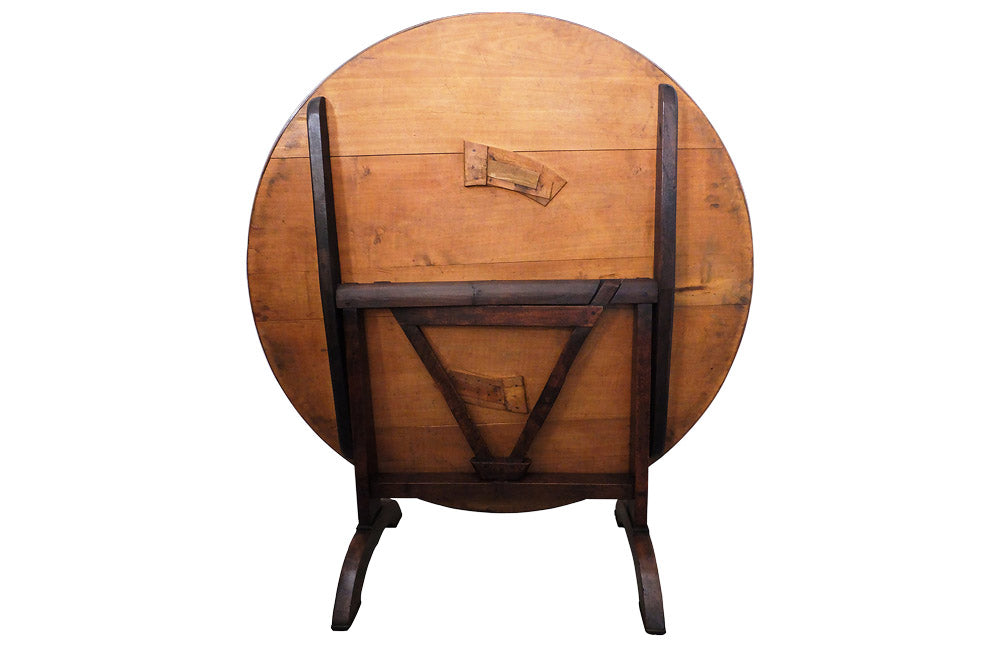 FRENCH LEATHER TOP VINEYARD TABLE