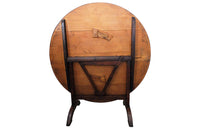 FRENCH LEATHER TOP VINEYARD TABLE