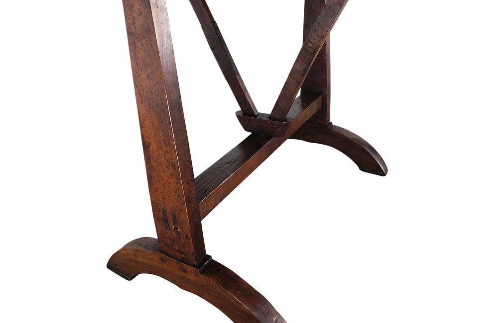 FRENCH LEATHER TOP VINEYARD TABLE