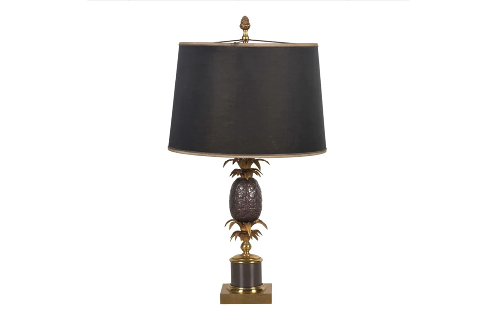 Mid Century Maison Charles Pineapple Lamp bronze and brass - Mid Century Lighting