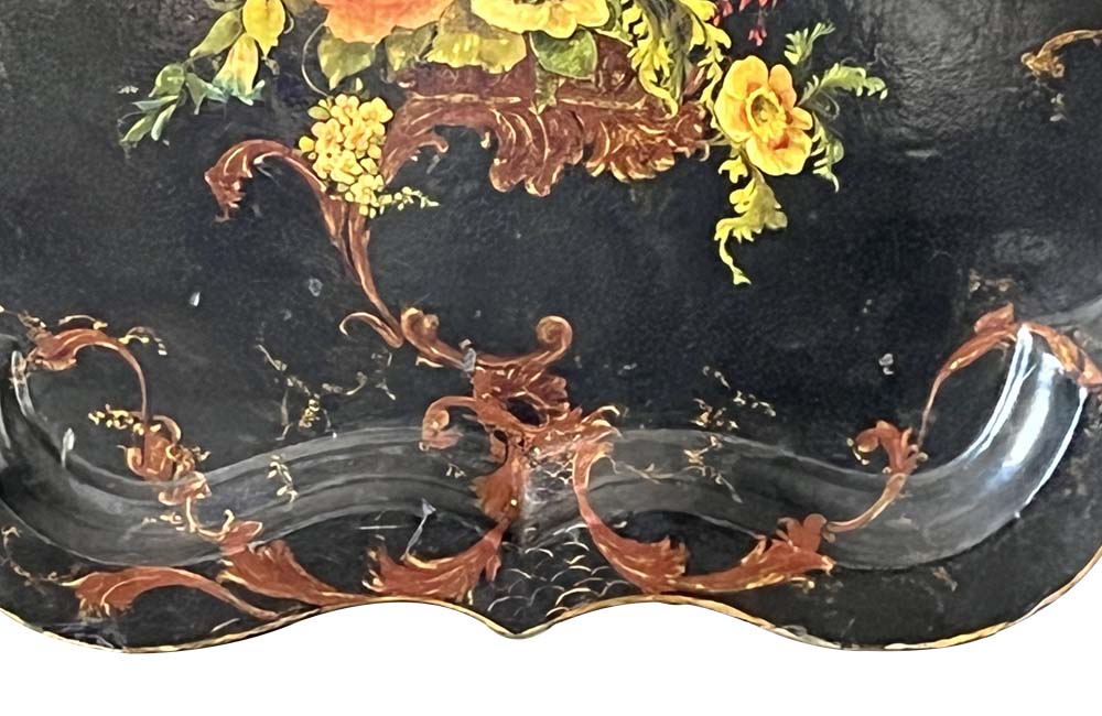 Large Napoleon III Papier Mache Tray - French Decorative Antiques - Antique Trays - French Antiques - Papier Mache - Decorative Antiques - French Antiques - Fine Antiques - Antique Shops Tetbury - adpsantiques - AD & PS Antiques
